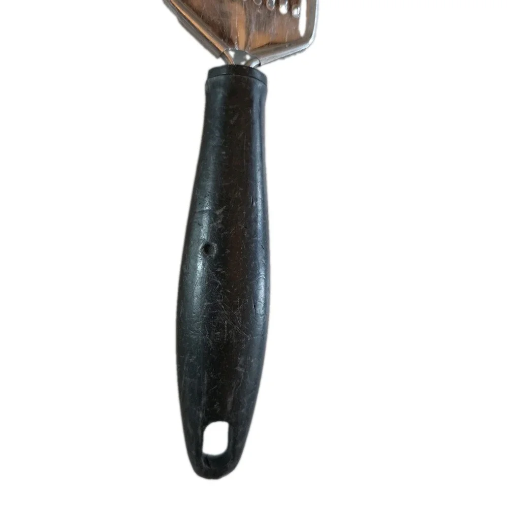 Vintage EKCO Stainless Steel Handheld Cheese Grater Zester Black‎ Handle USA